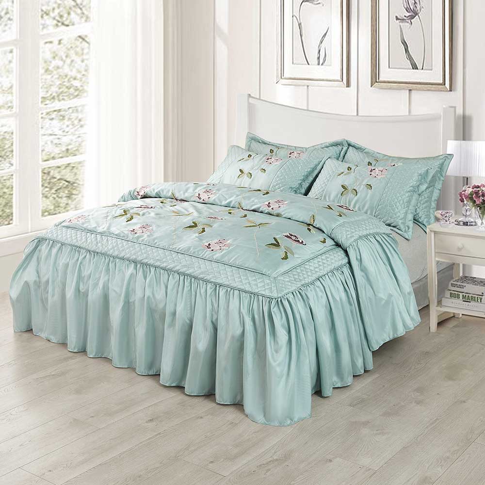 Jacquard Embroidered Bedspread Easylife