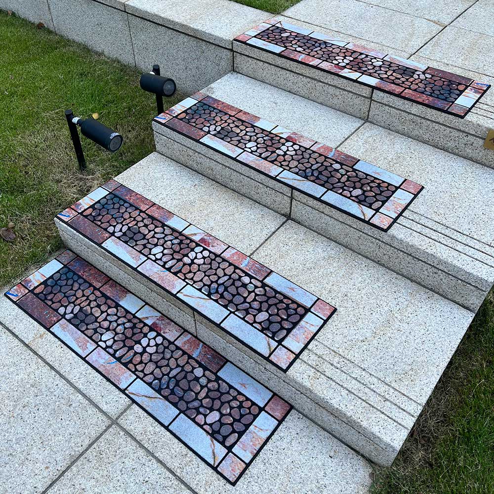 Stone and Pebbles Rubber Stair Tread (Pack of 2) Easylife