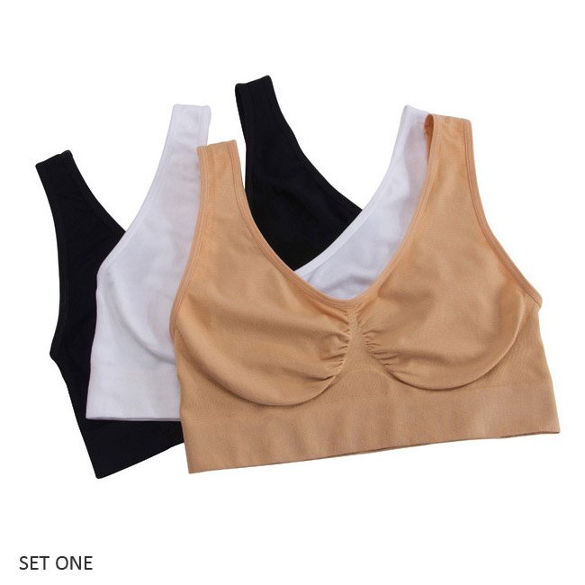 Comfort Bras (Pack of 4 2xNude, 1xWhite, 1xBlack) Easylife