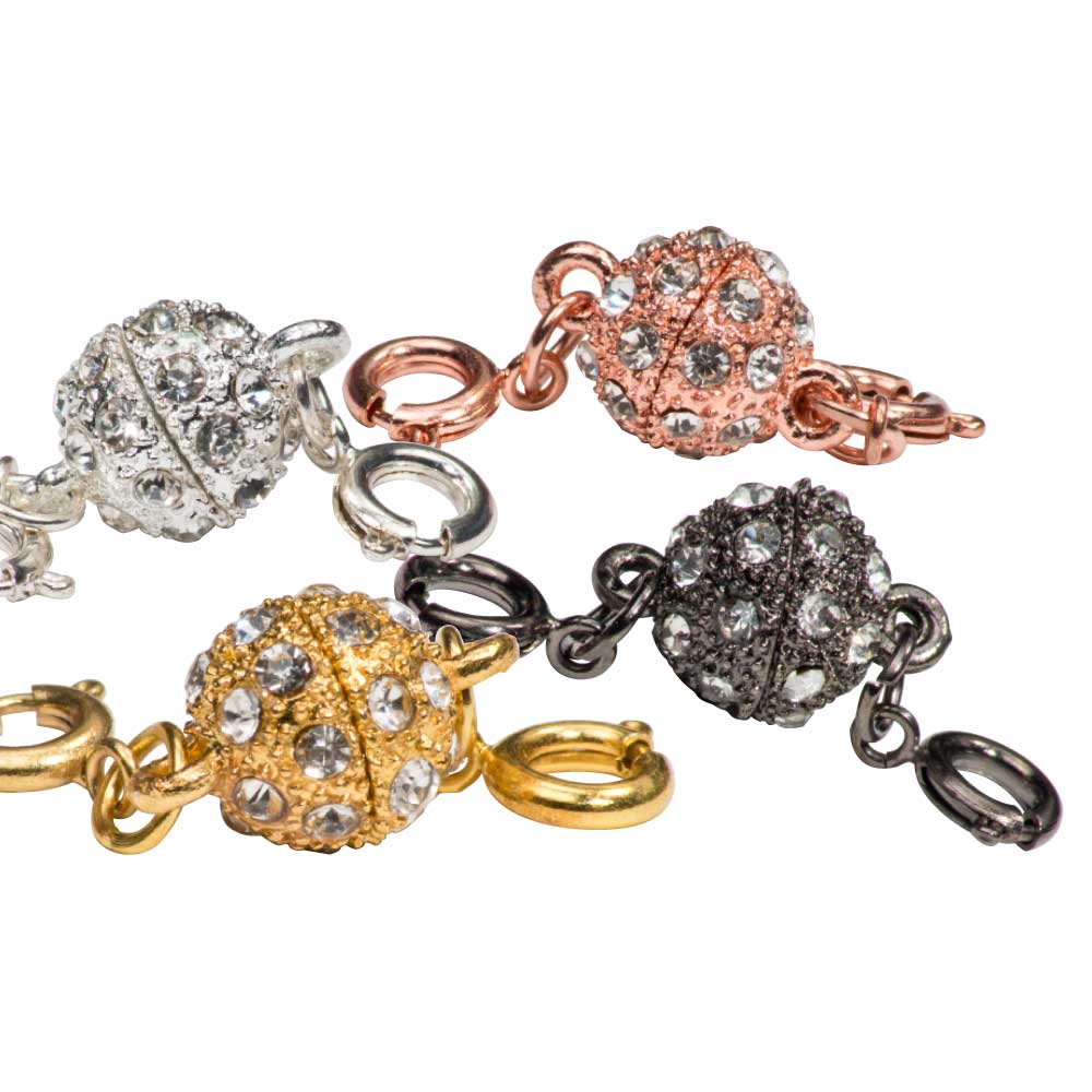 Magnetic Rhinestone Jewellery Claps (Set of 4) | Easylife