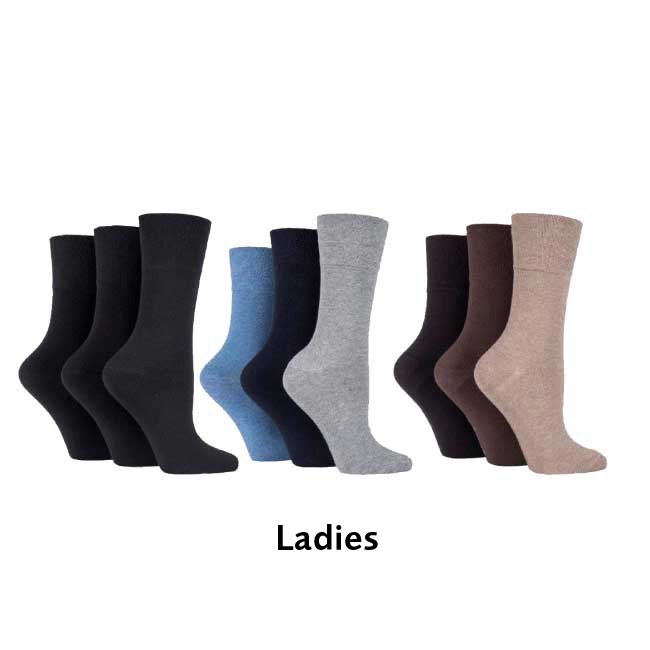 LADIES NON ELASTIC EASY GRIP DIABETIC TRAVELLING HEART DESIGN LOOSE TOP SOCKS - Foto 8