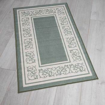 Floral Border Accent Rug