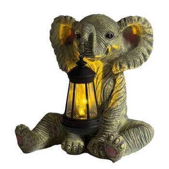 Elephant with Solar Lantern