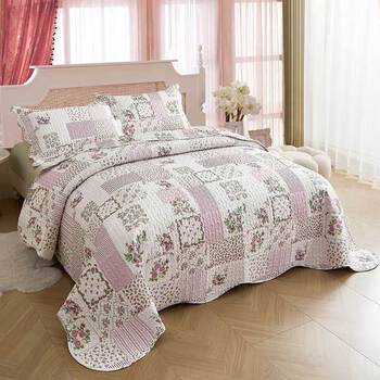 Pink Patchwork Bedspread