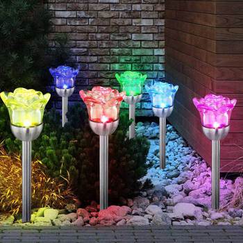 Solar Rose Lights (Pack of 6)
