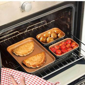 Copper Mini Baking Trays (Set of 3)