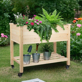 Raised Wooden Garden Bed