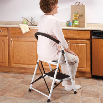Step Ladder and Stool Combo- 2 step