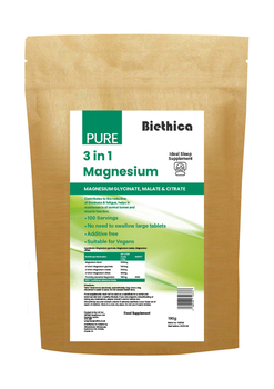 Biethica Pure 3-in-1 Magnesium Powder (190g)
