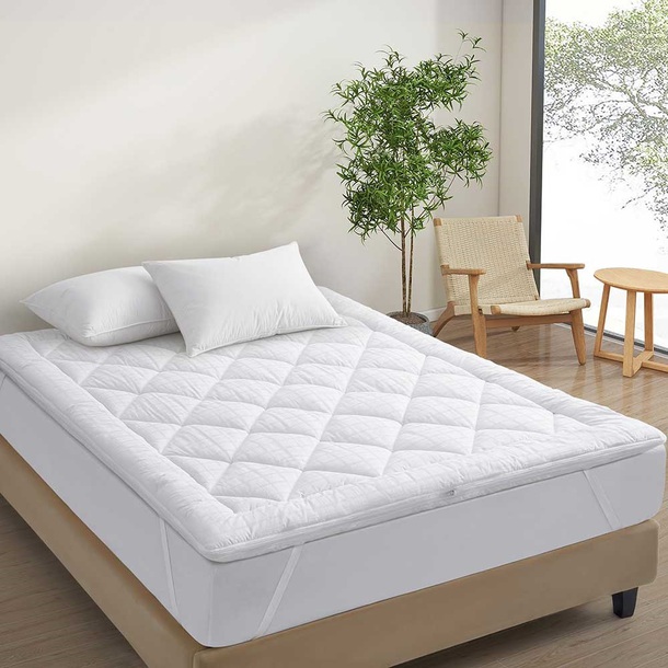 Jason Commercial Long Single Microloft Hotel Mattress Topper - Bnb Supplies