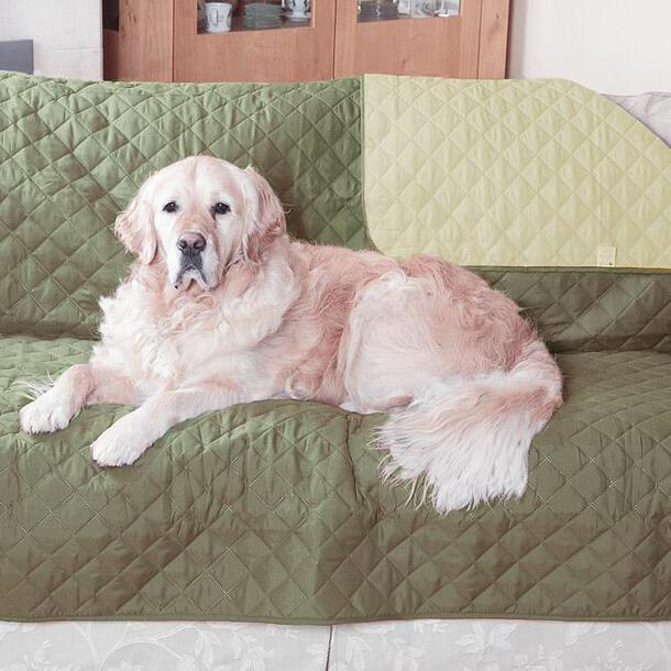 Reversible Waterproof Armchair Cover - Furniture Protector, Machine Washable, Anti-Slip Strap